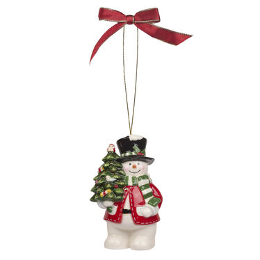 Christmas Tree Snowman Hanging Ornament